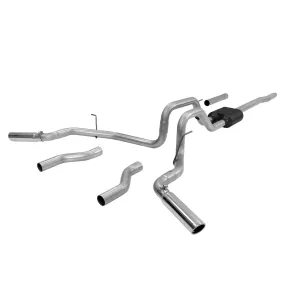 Flowmaster Cat-back System 409S - Dual Rear/Side Exit-AmeriCan Thunder®  - Moderate Sound