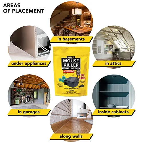 Harris Mouse Killer Refillable Bait Station (10 bars)