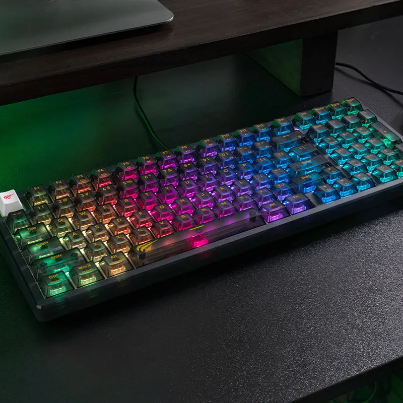 HAVIT KB875L Fully Transparent Backlit Mechanical Gaming Keyboard