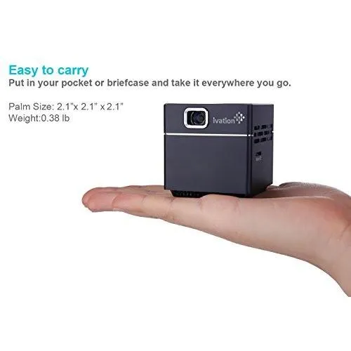 Ivation Wireless Pico Cube Pocket Projector