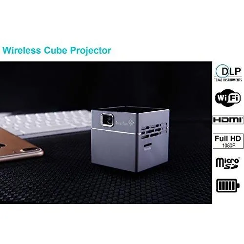 Ivation Wireless Pico Cube Pocket Projector