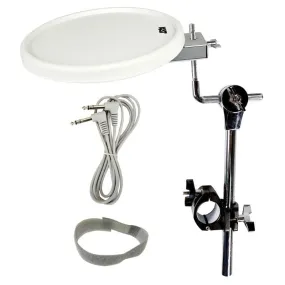 Kat Electronic Percussion 11" White Dual Pad w/Tom Arm, Clamp, 8-foot Cable, & Velcro Tie