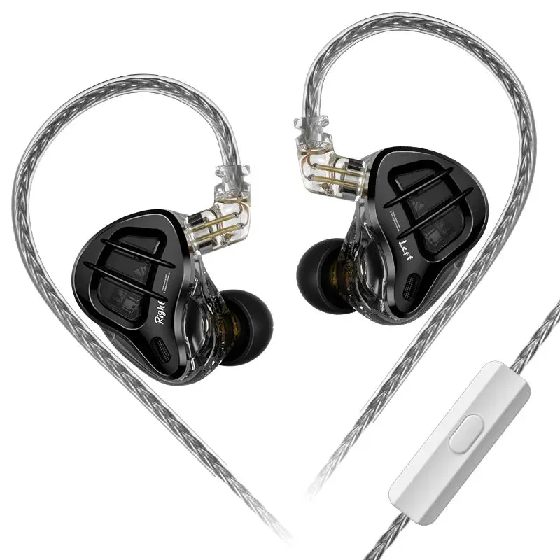 KZ ZAR Hybrid Driver In-Ear Monitor 1DD 7BA Earphones HiFi Wired Headphones for Music, DJ & Gaming
