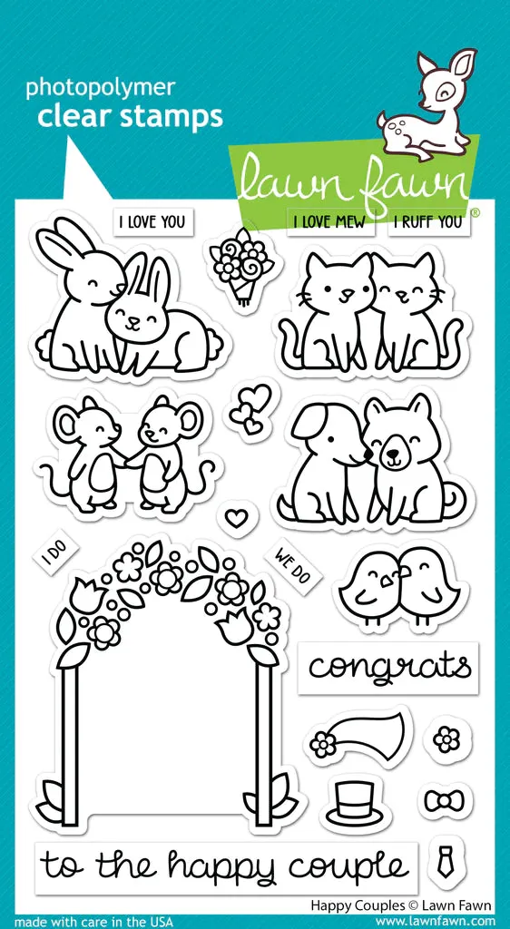 LAWN FAWN: Happy Couples | Stamp & Lawn Cuts Die Bundle