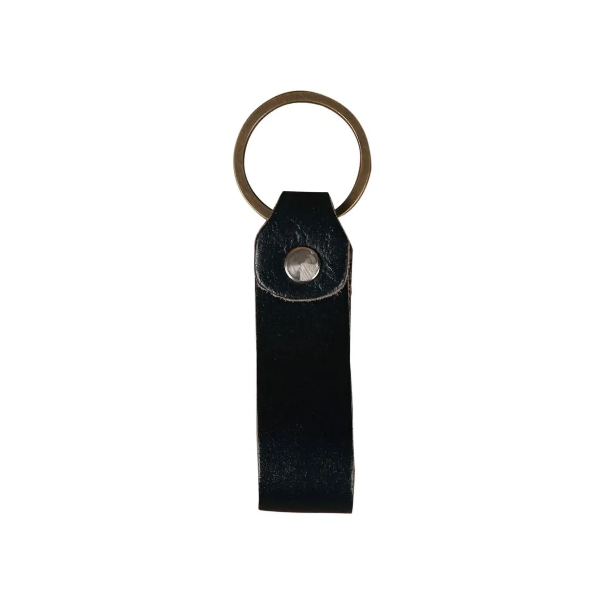 Leather Keychain Loop Style- Brown