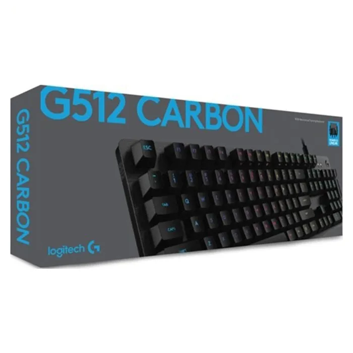 Logitech G512 Carbon GX Blue Switch Gaming Keyboard, Black