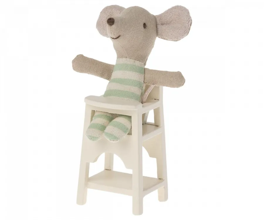 Maileg | Baby Mouse High Chair, Off White
