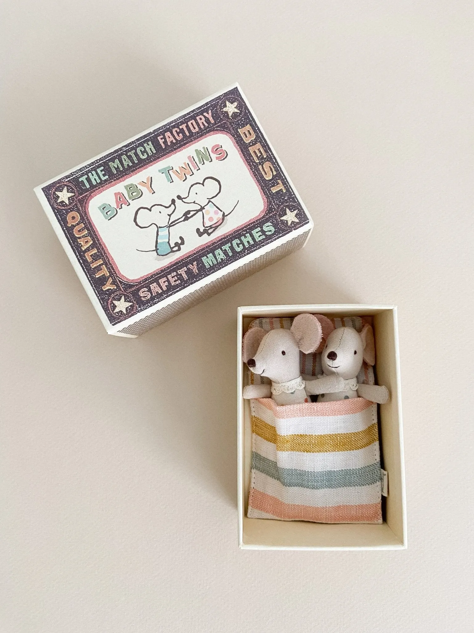 Maileg | Twins, Baby Mice in Matchbox (2023)
