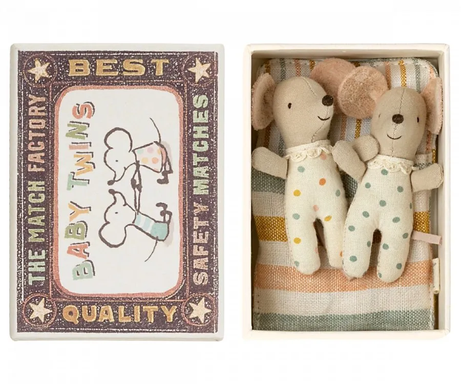 Maileg | Twins, Baby Mice in Matchbox (2023)