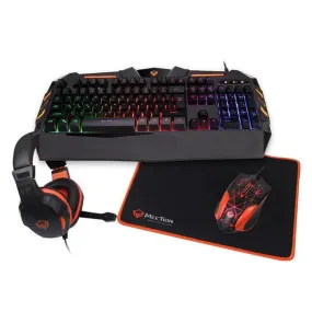 Meetion Backlit Gaming Combo 4in1 Gaming Keyboard Mouse/Headset /Mouse Pad Bundle-72SS