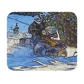 Mouse Pad (Rectangle) ... Blasting Through-The-Powder ... 'Central Idaho Mounains ... ' 2Dec22 ...