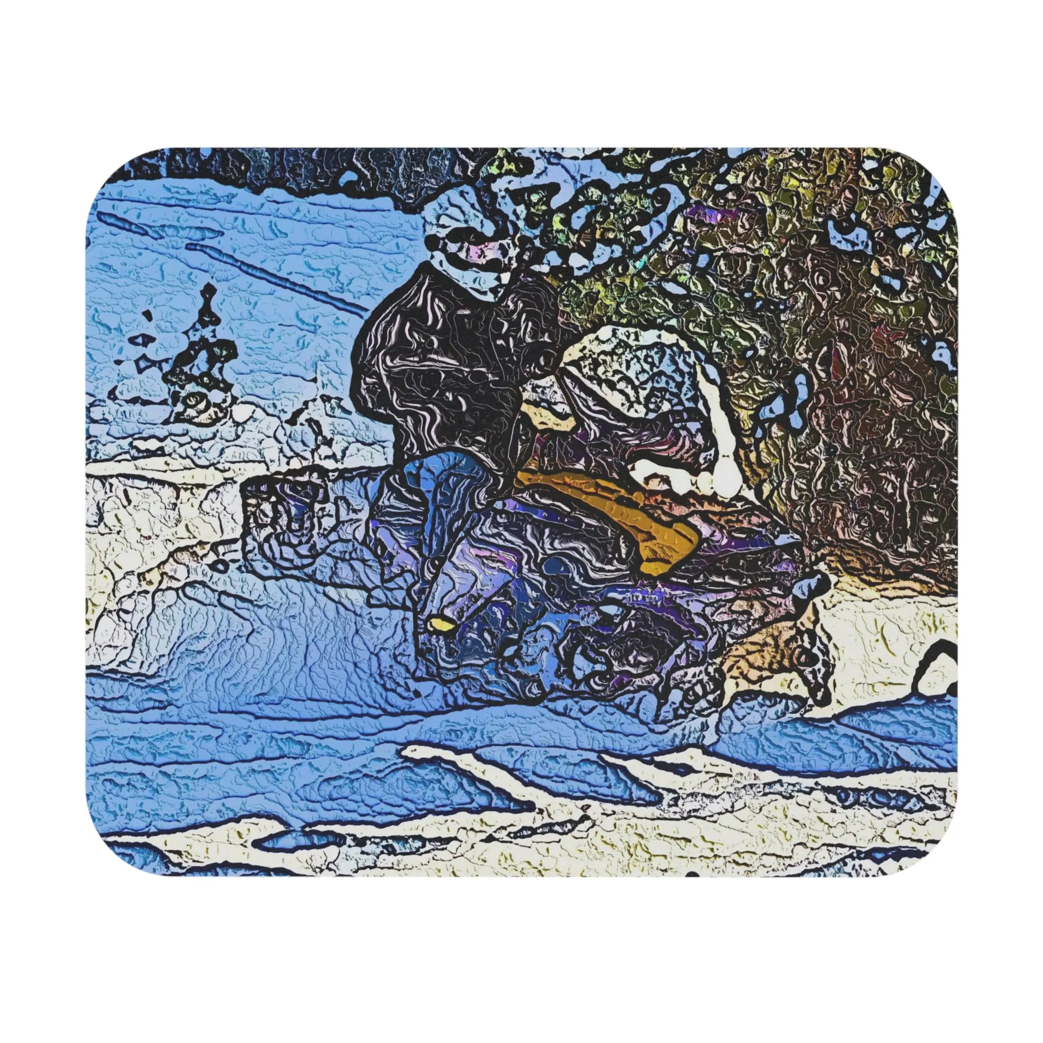 Mouse Pad (Rectangle) ... Blasting Through-The-Powder ... 'Central Idaho Mounains ... ' 2Dec22 ...