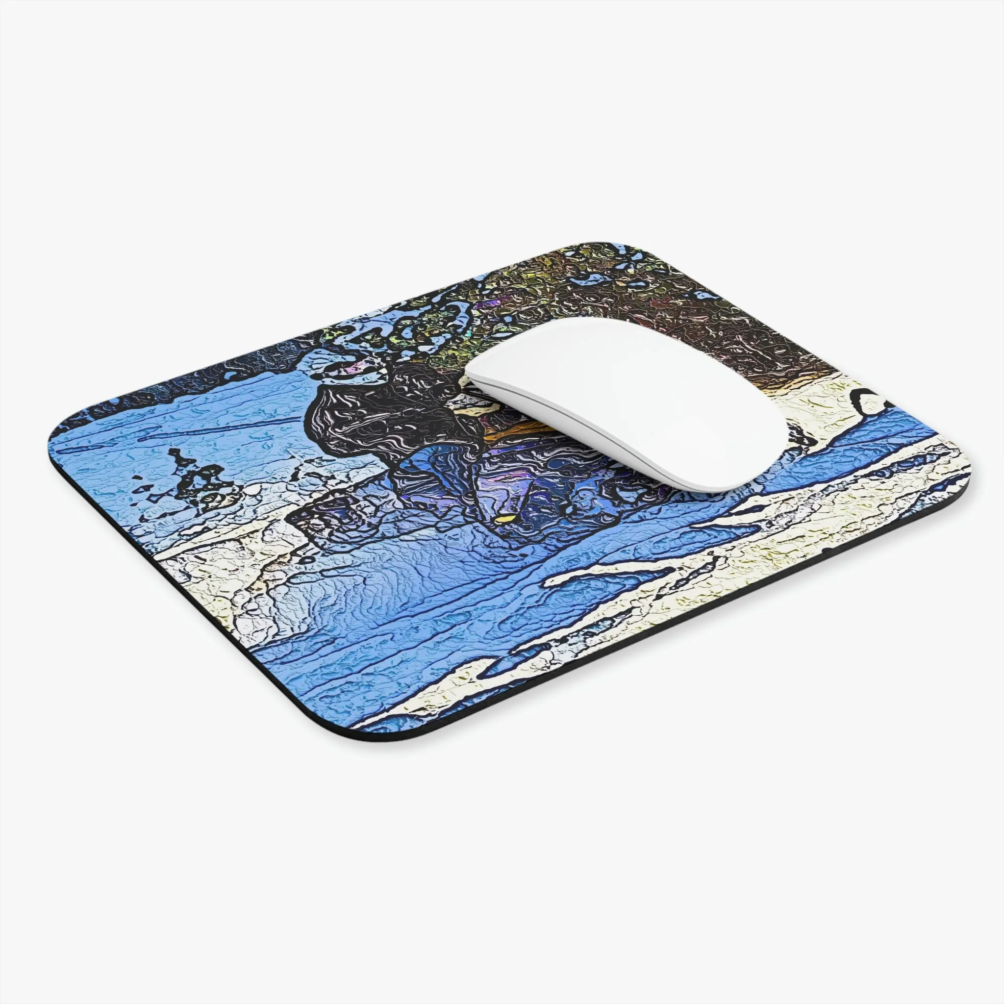Mouse Pad (Rectangle) ... Blasting Through-The-Powder ... 'Central Idaho Mounains ... ' 2Dec22 ...