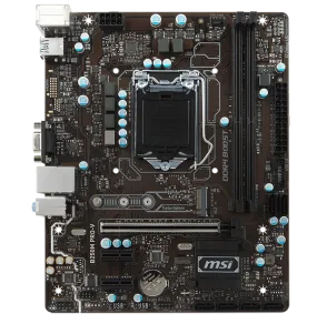 MSI intel computer motherboard B250M PRO-V LGA 1151 socket,DDR4,micro-ATX,Turbo M.2