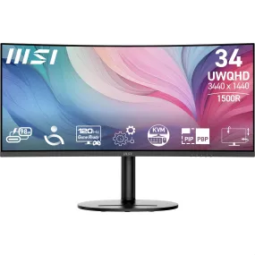 MSI Modern MD342CQP 34" UWQHD 120Hz USB-C 98W Curved Professional Monitor