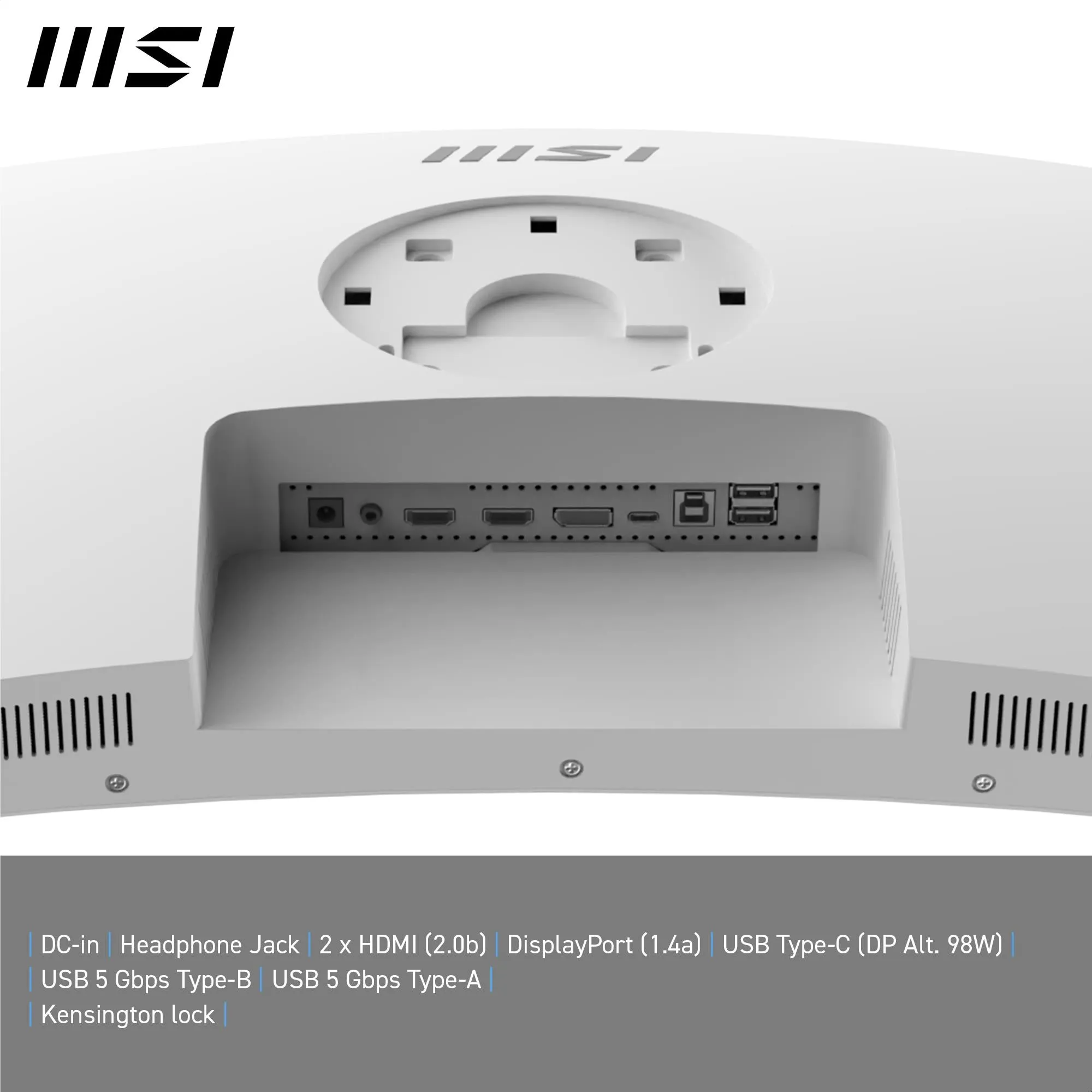 MSI Modern MD342CQPW 34" UWQHD 120Hz USB-C 98W Curved Professional Monitor (White)
