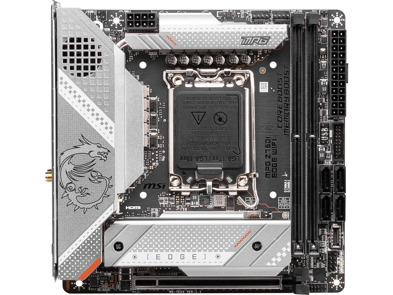 MSI MPG Z790I EDGE WIFI DDR5,LGA 1700 Mini-ITX Motherboard