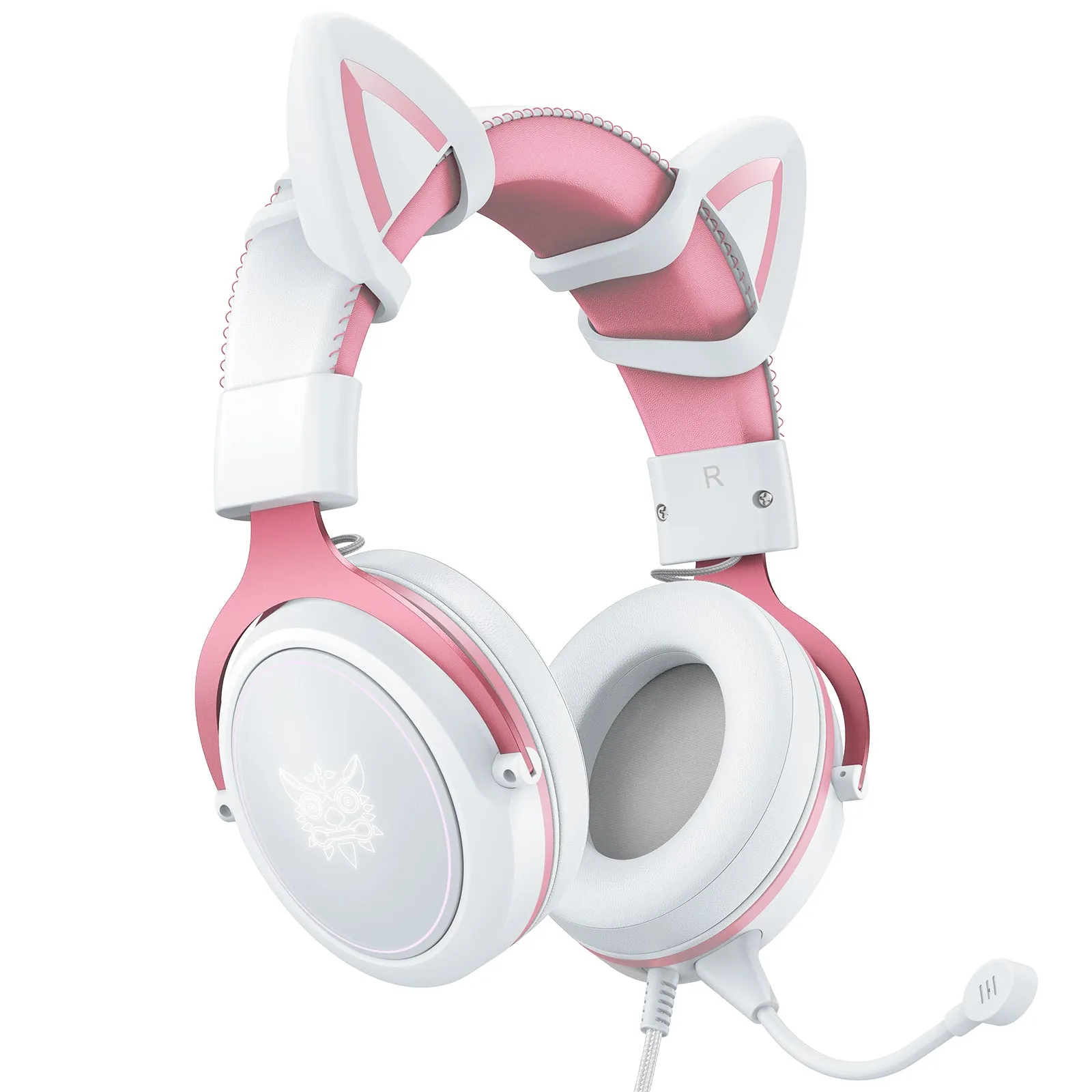 ONIKUMA X10 Pink Cat Ears Stereo Noise Cancellation Gaming Headset