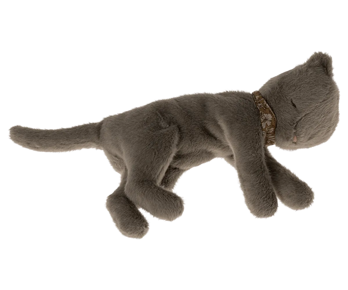 Plush Kitten, Medium - Earth Grey