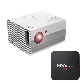 Portable Home LED 4K Projector Full HD 1080P [Screen Size 200" / 4500 Lumens ] With Stereo 10W Bluetooth Speaker