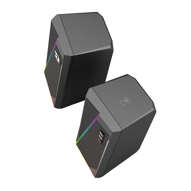 Redragon 2.0 Satellite Speaker Anvil 2 X 3W Rgb Usb|Aux Gaming Speaker - Black