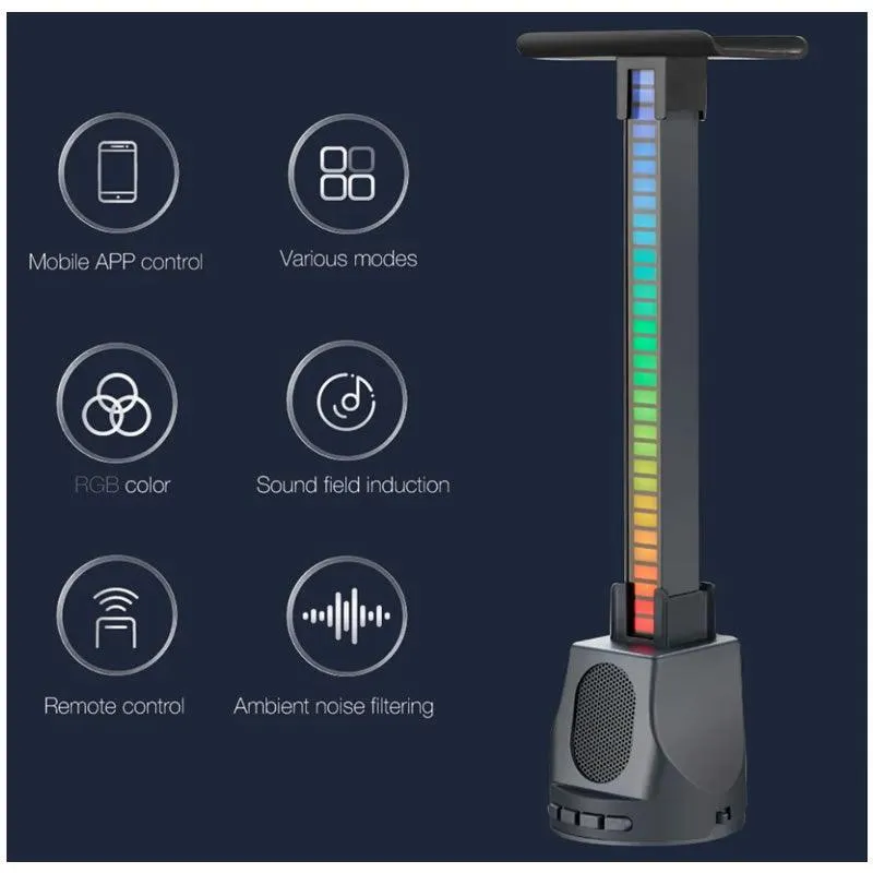 Rgb Gaming Headset Stand And A Speaker With A Pickup Lamp -Xf0800
