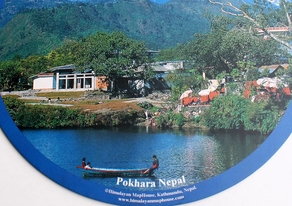 Round Gaming Mousepad Mat Printed with Mount Fish Tail From Nepal
