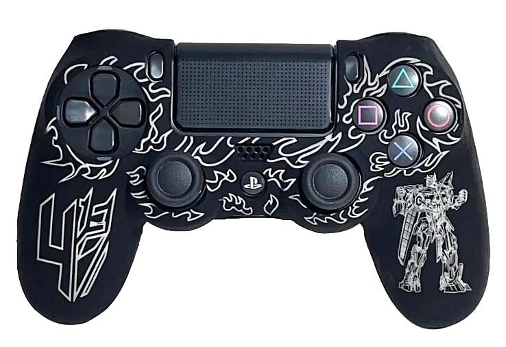 Silicone Cover For PS4 Controller Case Skin - Transformer Design White