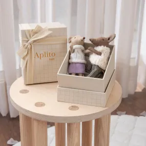 Soft Toy for Baby & Kids | Mouse Set | Pip And Poppy | Beige