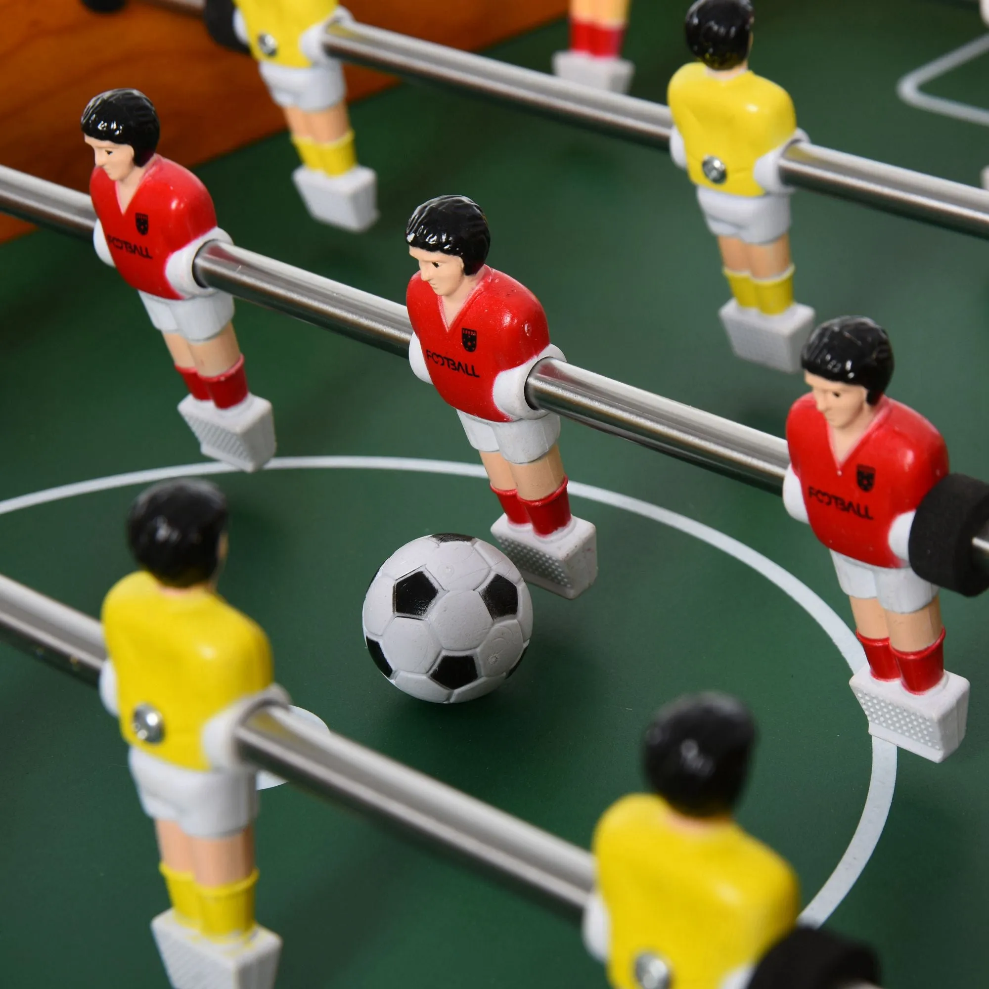 Soozier Foosball Table Heavy Duty 84.5cm for Arcades, Pub, Game Room, 8 Rods, 2 Balls