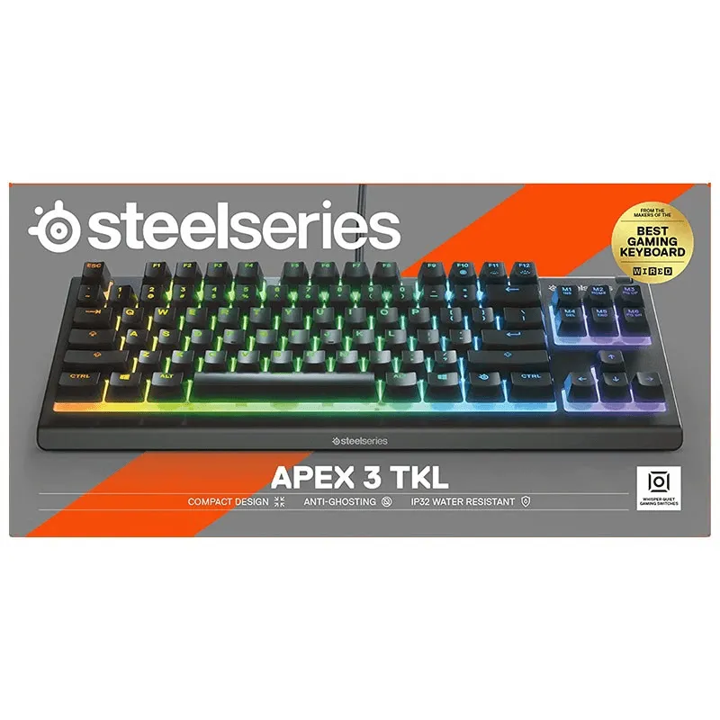 SteelSeries Apex 3 TKL Compact Gaming Keyboard RGB