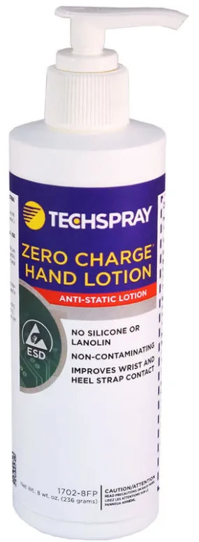 Techspray 1702-8FP Zero Charge Hand Lotion | 8 oz (Qty of 24)