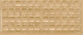 Transparent Danish White Characters for Dark Keyboard, Keyboard Stickers, Overlays, Labels