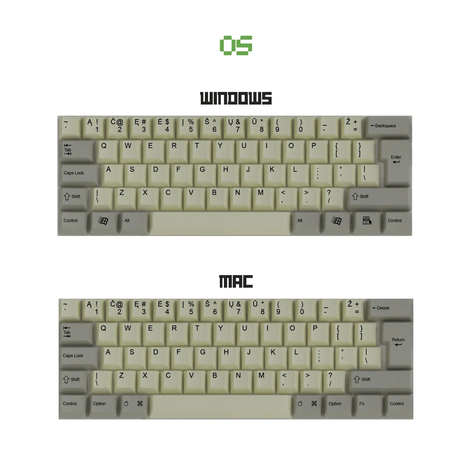 Ukrainian Classic Vintage Keycaps Set | Retro Keycaps