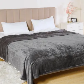 versatile CozyHom King Electric Heated Blanket Dual Control, Electric Throw Bed Blanket for King with10 Heat Settings and Automatic Shut-Off Timer, Gray