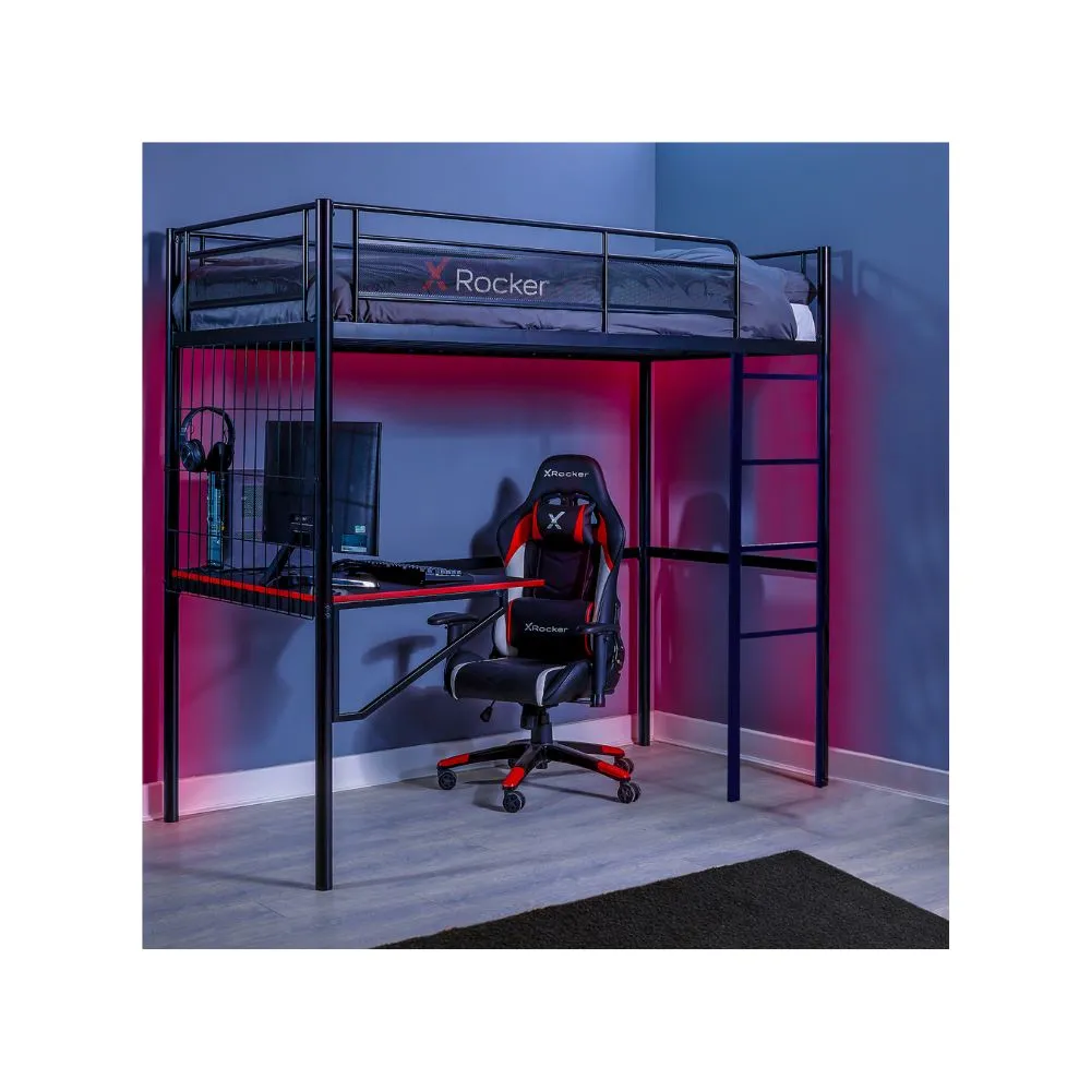 X Rocker Icarus XL High Sleeper Gaming Bed With Desk