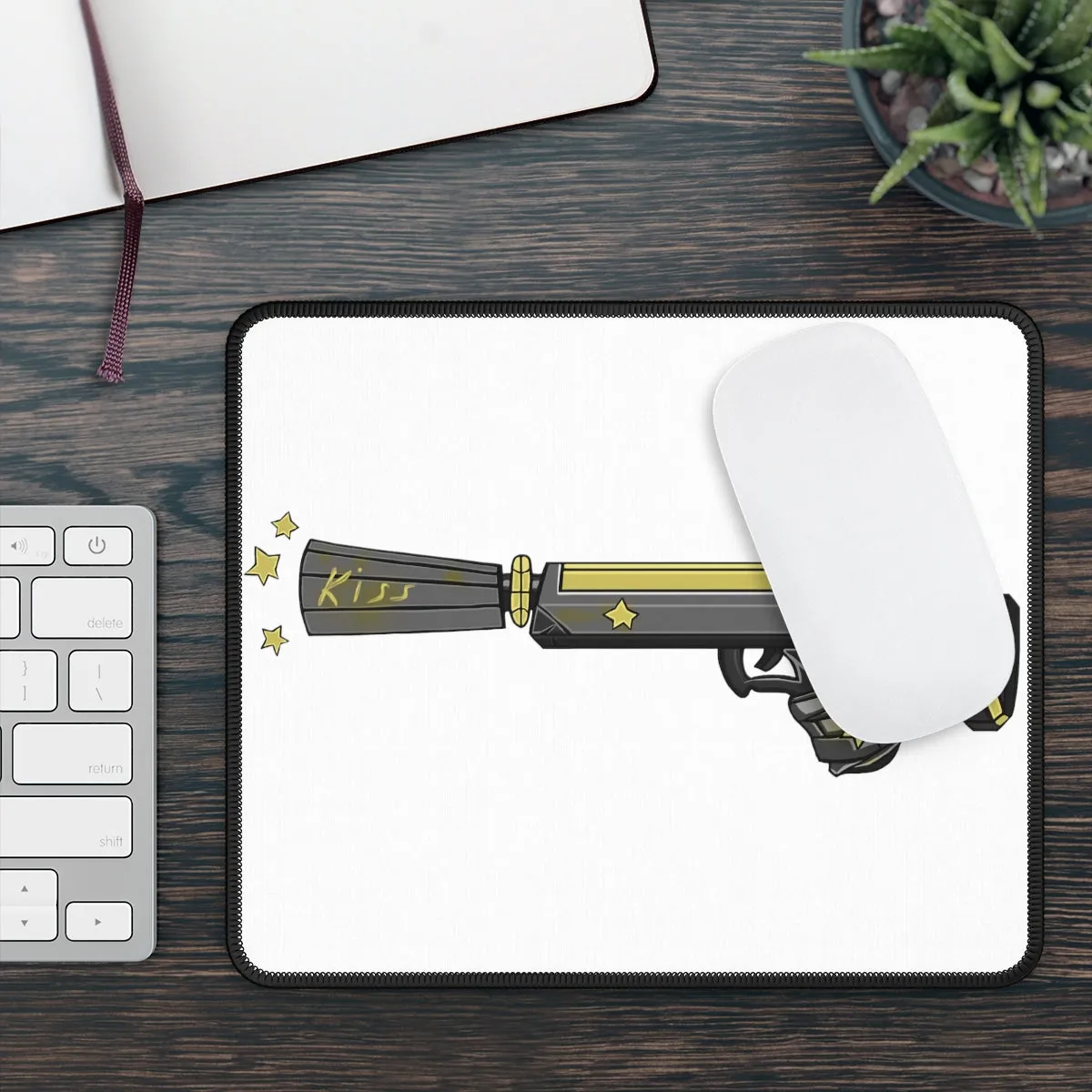 Yellow Gun Gaming Mouse Pad