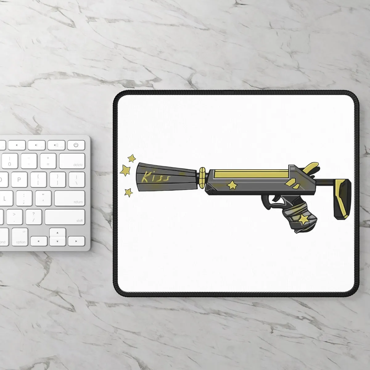 Yellow Gun Gaming Mouse Pad
